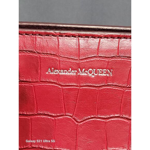 Alexander McQueen Leather/Tall Story/2Way/Tote Bag Red Women's - Picture 2 of 16